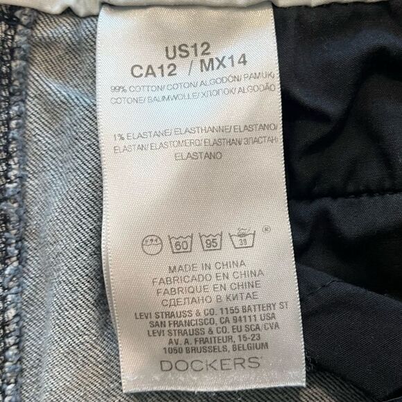 Dockers Black Bermuda Denim Shorts Size 12 - Picture 5 of 7